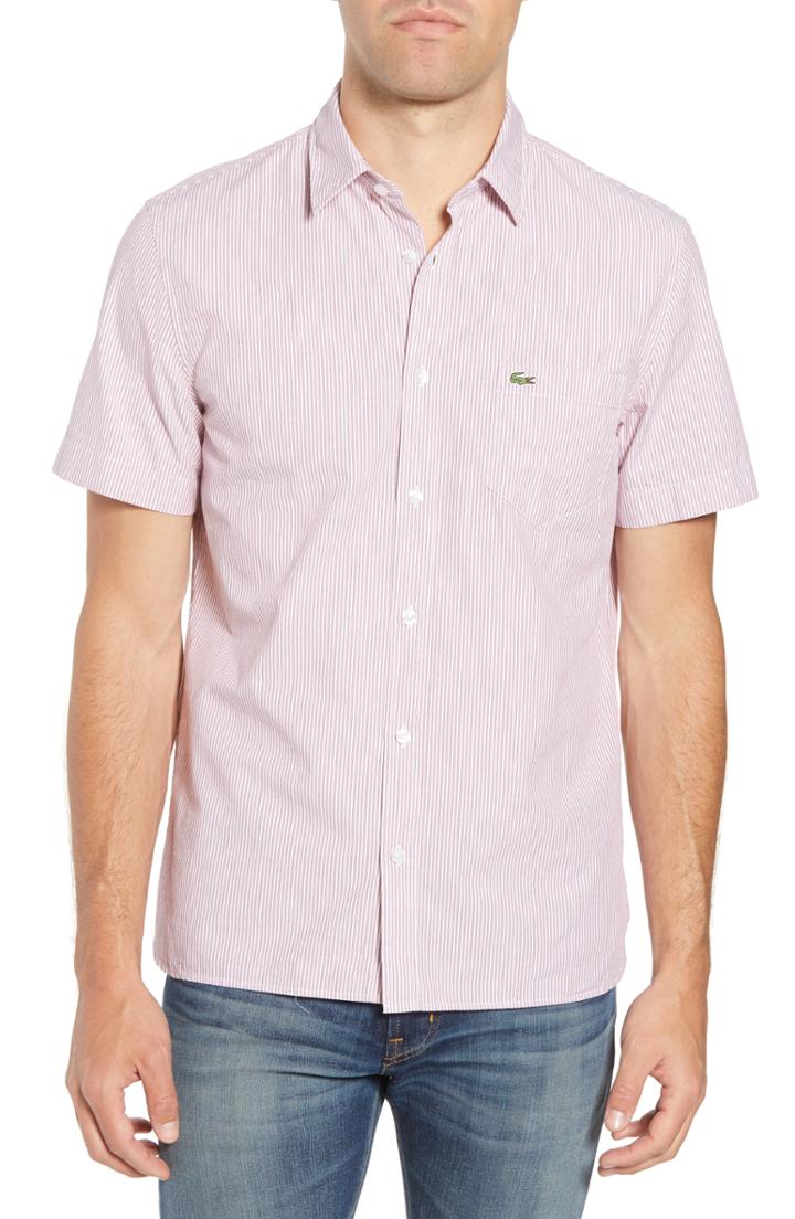 Men's Lacoste Fit Seersucker Sport Shirt