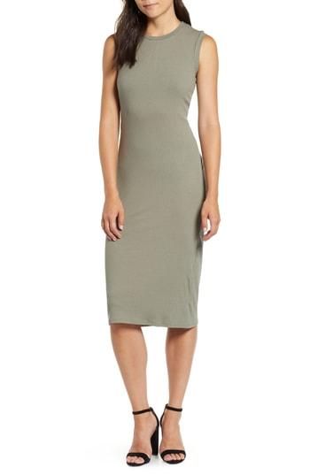 Women's Bobeau Twist Back Midi Dress - Green