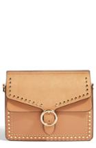 Topshop Peony Studded Shoulder Bag - Brown