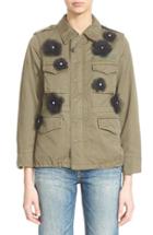 Women's Tu Es Mon Tresor Tulle Flower Military Jacket