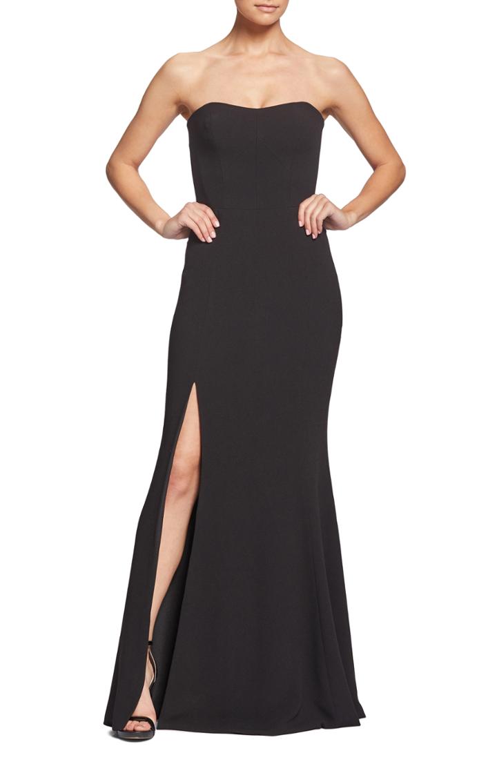 Women's Dress The Population Ellen Strapless Gown - Black