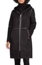 Women's Lauren Ralph Lauren Faux Shearling Duffle Coat - Black