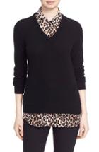 Women's Equipment 'cecil' Layer Look Wool & Cashmere Sweater