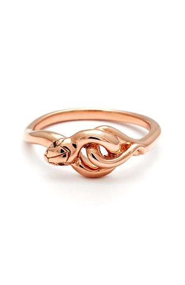 Women's Anna Sheffield 'small Serpent' Rose Gold Ring