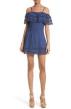 Women's Alice + Olivia Walsh Off The Shoulder Dress - Blue