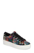 Women's Steve Madden Brody Embroidered Flower Sneaker .5 M - Purple