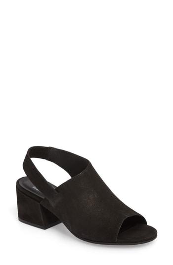 Women's Eileen Fisher Leigh Asymmetrical Slingback Sandal M - Black