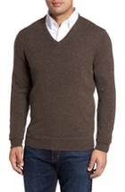 Men's Monte Rosso V-neck Cashmere Sweater, Size - Brown