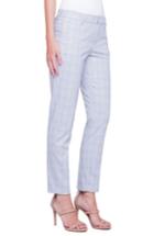 Women's Liverpool Jeans Company Windowpane Plaid Straight Leg Trousers - Metallic