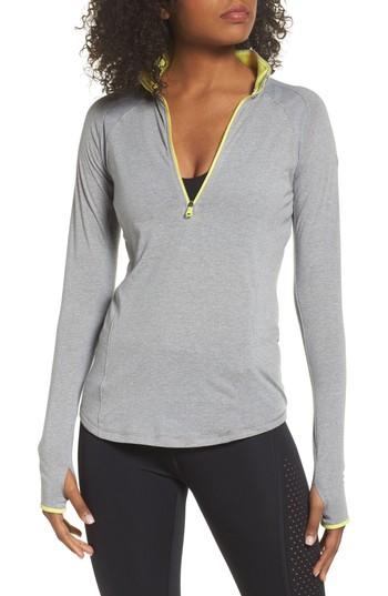 Women's Under Armour Swyft Half Zip Running Top, Size - Grey