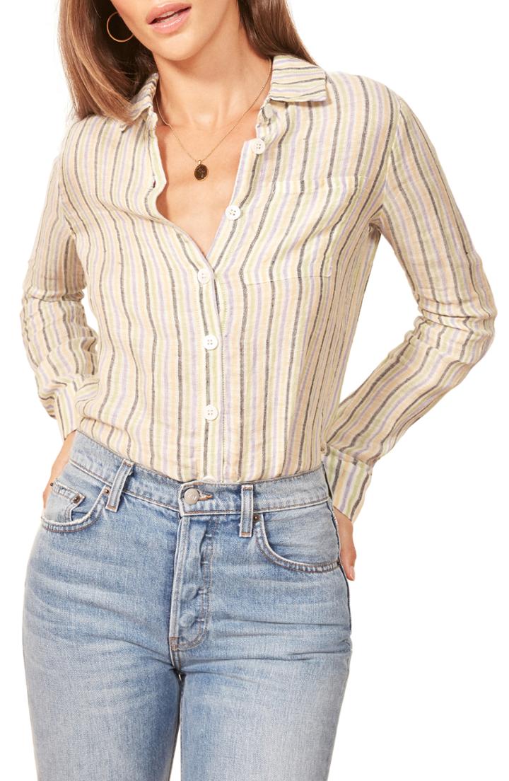 Women's Reformation Pasofino Stripe Blouse