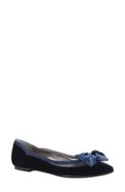 Women's J. Renee Allitson Bow Flat .5 B - Blue