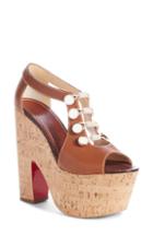 Women's Christian Louboutin Ordonanette Platform Sandal Us / 36eu - Brown