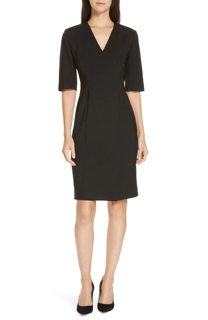 Women's Boss Daleno Stretch Wool Sheath Dress