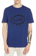Men's French Connection Bleu Slubbed T-shirt, Size - Blue