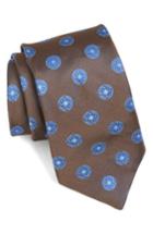 Men's Ted Baker London Medallion Woven Silk Tie, Size - Brown