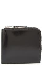 Women's Commes Des Garcons Leather French Wallet - Metallic