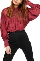 Women's Free People Have It My Way Embroidered Top - Burgundy