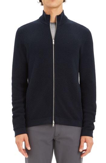 Men's Theory Udeval Breach Fit Zip Sweater, Size Small - Blue