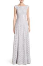 Women's St. John Evening Gita Guipure Lace Gown - Purple
