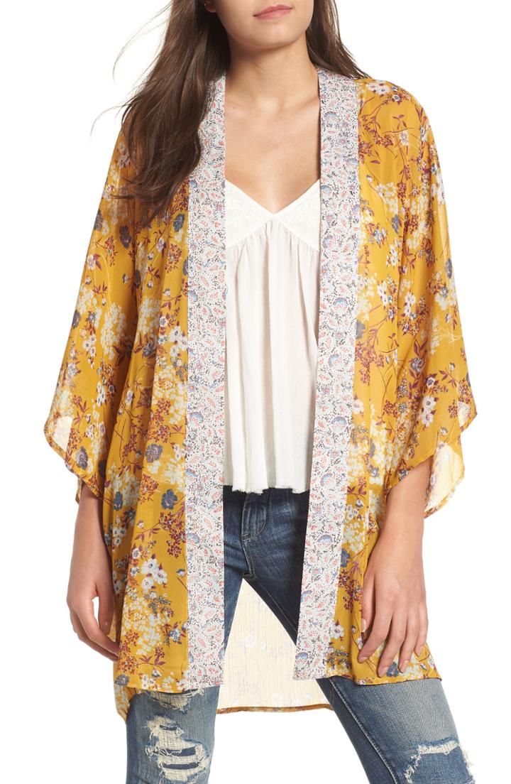 Women's Band Of Gypsies Mix Print Kimono
