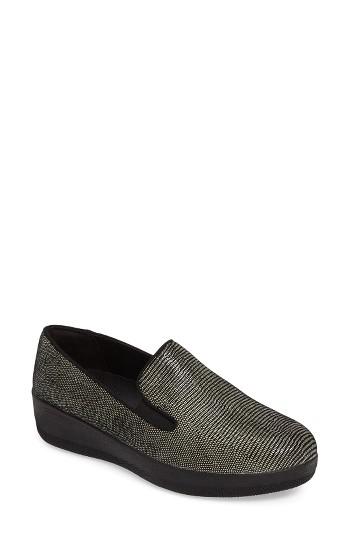 Women's Fitflop(tm) Superskate Slip-on Sneaker M - Black
