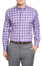 Men's David Donahue Check Sport Shirt, Size - Blue