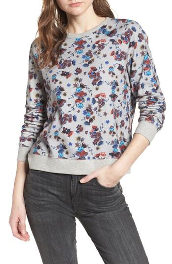 Women's Rebecca Minkoff Tossed Floral Sweatshirt, Size - Grey