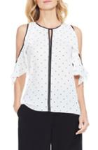 Women's Vince Camuto Cold Shoulder Polka Dot Blouse