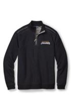 Men's Tommy Bahama Nfl Flipside Drive Quarter-zip Pullover, Size - Black