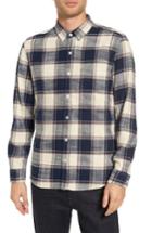 Men's Baldwin Regular Fit Flannel Sport Shirt, Size - Blue