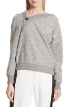 Women's Mm6 Maison Margiela Asymmetrical Button Sweater - Beige