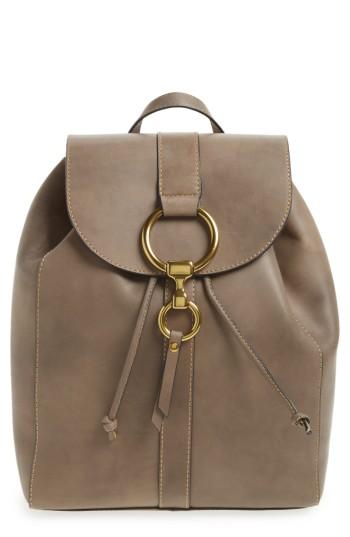 Frye Ilana Harness Leather Backpack - Grey