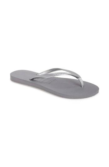 Women's Havaianas 'slim' Flip Flop /42 Br - Grey