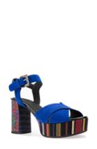 Women's Geox Galene 3 Platform Sandal .5us / 37.5eu - Blue