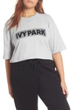 Women's Ivy Park Sequin Logo Crop Tee - Grey
