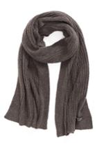 Women's Barefoot Dreams Ribbed Scarf, Size - Grey