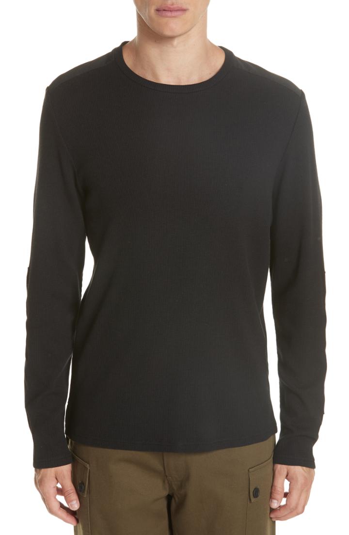 Men's Ovadia & Sons Magean Long Sleeve Thermal T-shirt, Size - Black