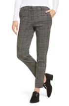 Women's Brax Check Plaid Trousers - Black