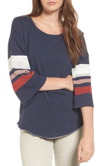 Women's Splendid Roller Stripe Tee - Blue