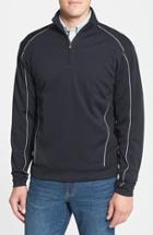 Men's Cutter & Buck 'drytec Edge' Half Zip Mesh Pullover - Black