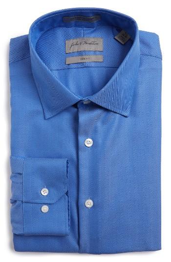 Men's John W. Nordstrom Trim Fit Dress Shirt 32/33 - Blue