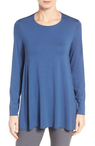Women's Eileen Fisher Lightweight Jersey Top - Blue