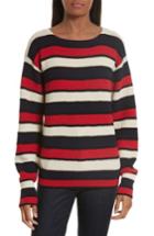 Women's Tory Burch Austrie Stripe Alpaca Sweater - Red
