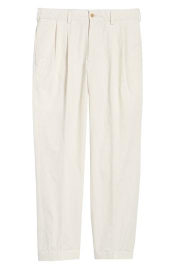 Men's Bills Khakis M2 Classic Fit Pleated Tropical Cotton Poplin Pants X 30 - Beige
