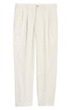 Men's Bills Khakis M2 Classic Fit Pleated Tropical Cotton Poplin Pants X 30 - Beige