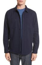 Men's A.p.c. Fritz Wool Blend Shirt Jacket, Size - Blue