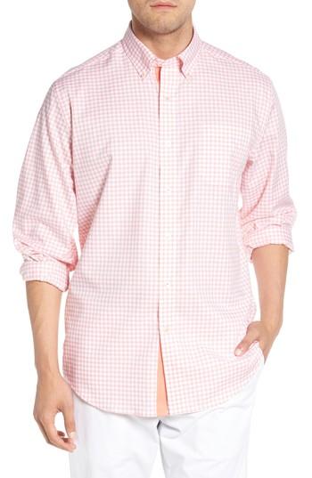 Men's Southern Tide Like Oak Regular Fit Check Sport Shirt - Pink