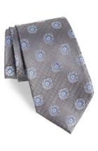 Men's Nordstrom Men's Shop Armas Medallion Silk Tie, Size - Grey