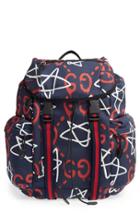 Men's Gucci Guccighost Writers Flap Backpack -